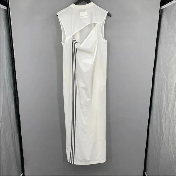Y-3 X Adidas Sleeveless Maxi Dress Womens LARGE White Sporty Tonal Athletic RARE - Picture 15 of 16